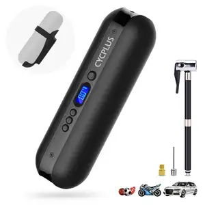 cycplus smart air pump bicycle accessories high pressure portable inflator power bank hand pump for bike car tyre mtb foot ball free global shipping