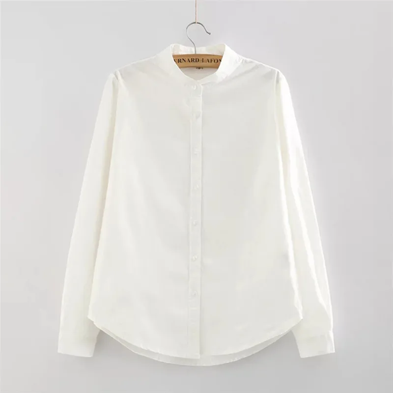 

Long Sleeve White Blue Womens Oxford Shirts Plus Size 2020 New Casual Woman Office Blouse Female Wear High Quality Ladies Tops