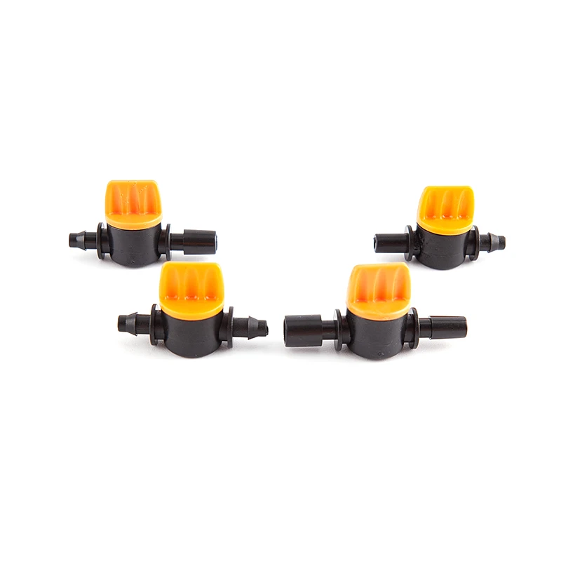 

10pcs 4/7mm Hose Mini Valve 1/4" To 6mm Garden Tap Drip Irrigation Fittings