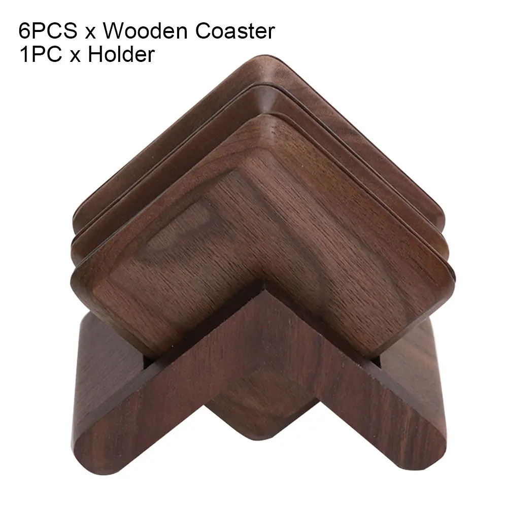 

6 шт. кухня с держателем для напитков домашний декор деревянные подставки для кофе подставка для чайной чашки подставка квадратные подарки ...