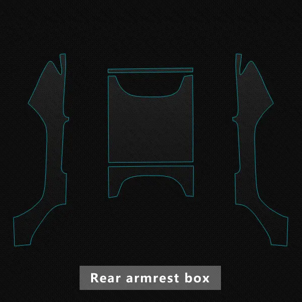 Rear Armrest Box Для Audi A8 центральная консоль управления Панель переключения передач внутренняя отделка защитная пленка аксессуары протектор наклейки - Название цвета: Rear Armrest Box