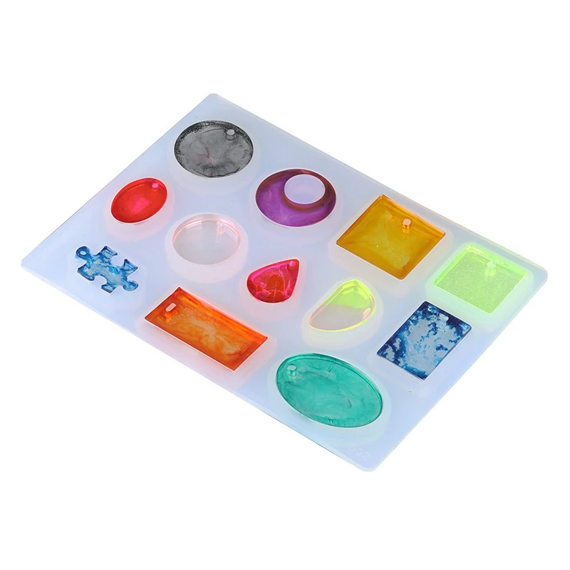 12 видов конструкций силиконовые формы для смолы ожерелье кулон Смола форма