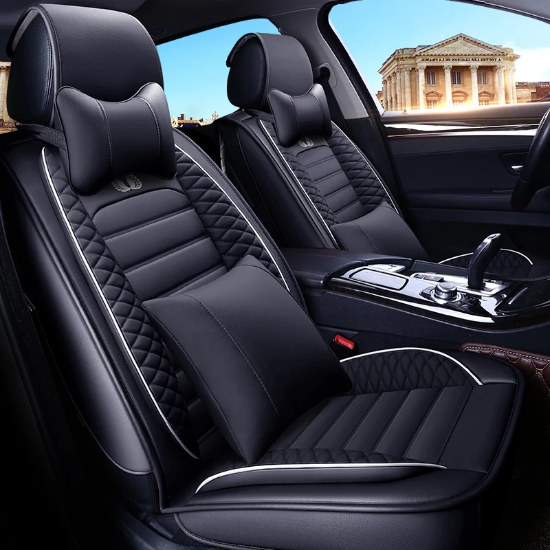 Полностью Покрытые эко кожаные чехлы для автомобильных сидений из искусственной