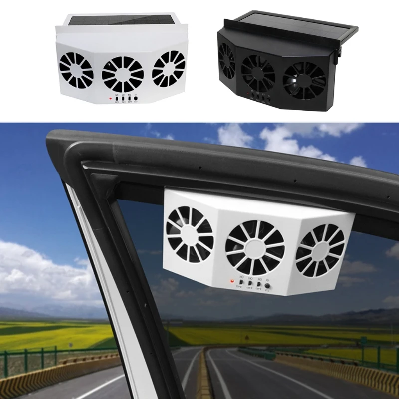 

Улучшенный Автомобильный Вентилятор Coolong с солнечной/USB-зарядкой, 1600 мАч