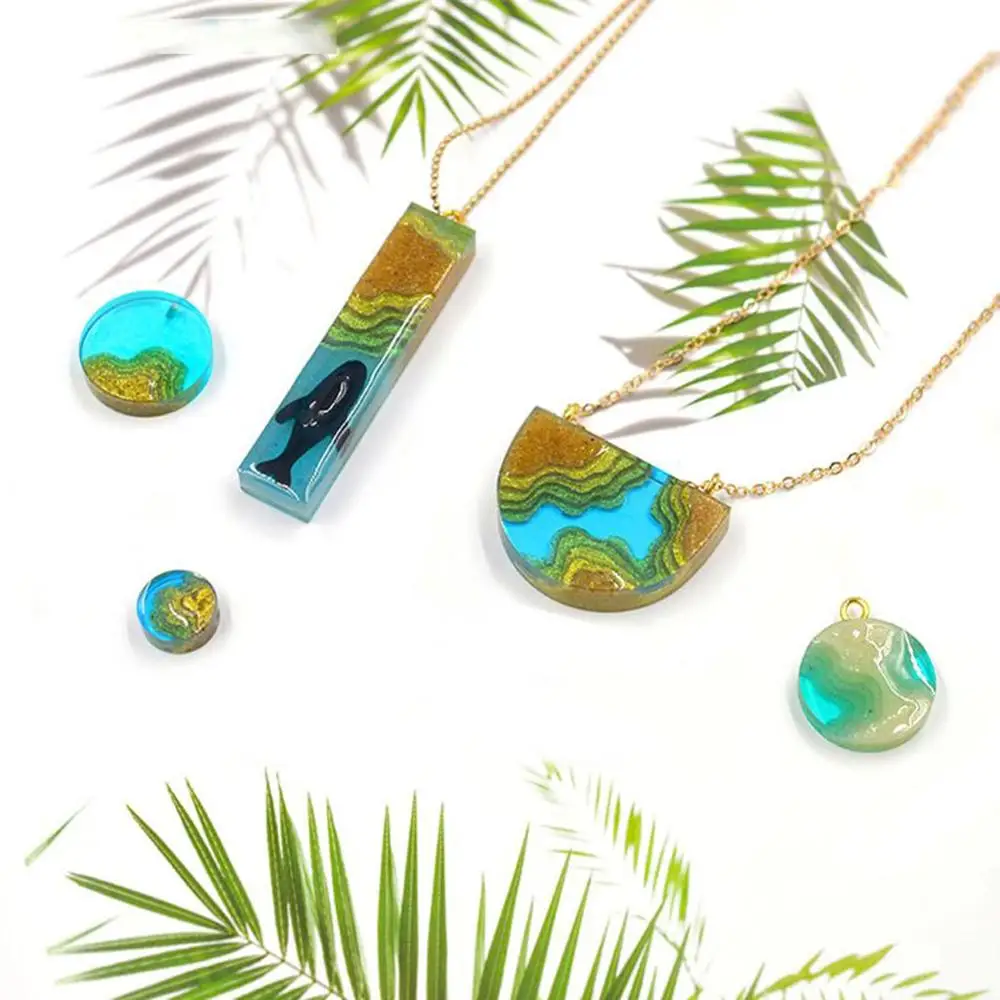 

Ocean Epoxy Resin Casting Island Shaped Pendant Resin Mold Jewelry Making Tools 62KE