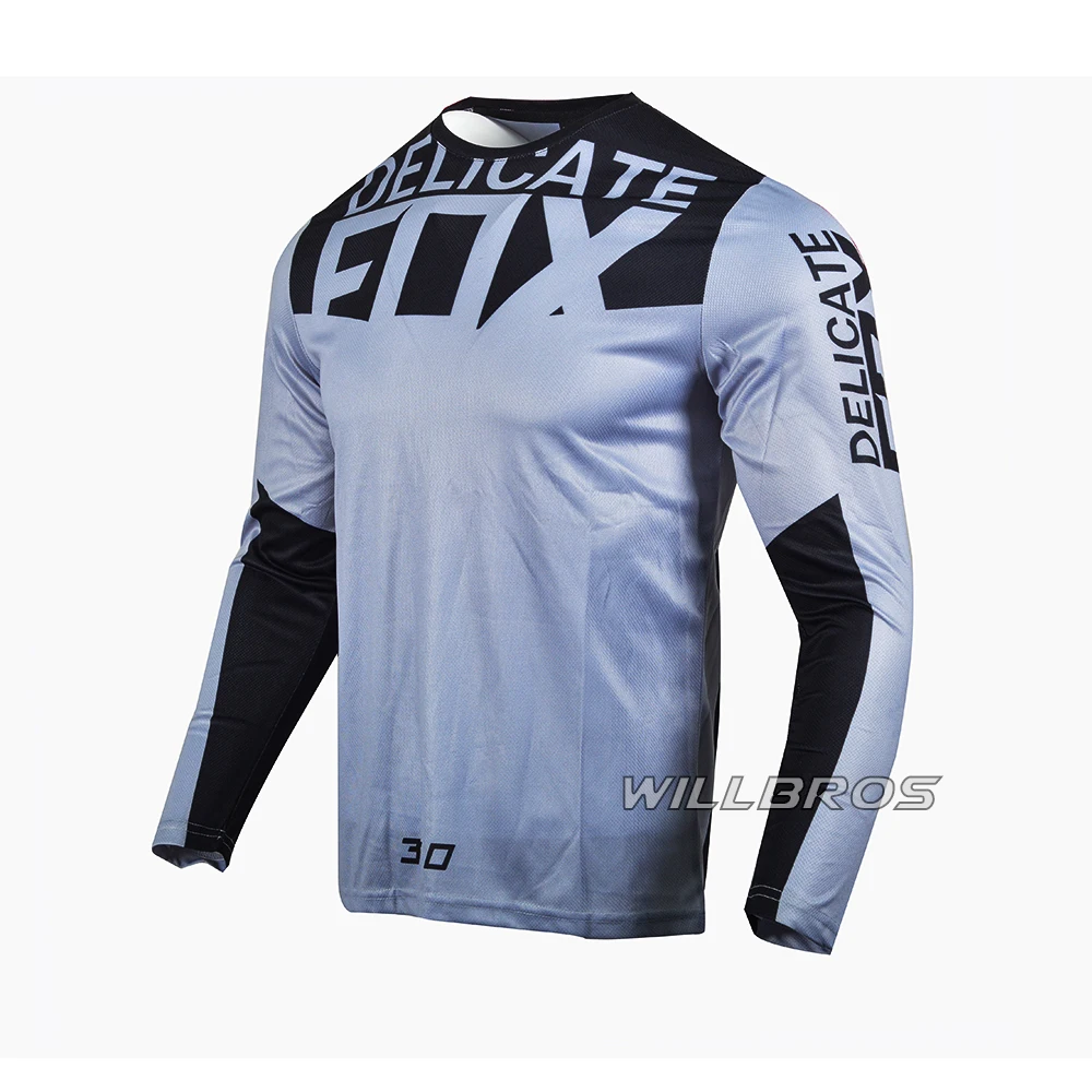 Футболка для мотокросса из Джерси с длинным рукавом изящная лиса 180 | Автомобили и