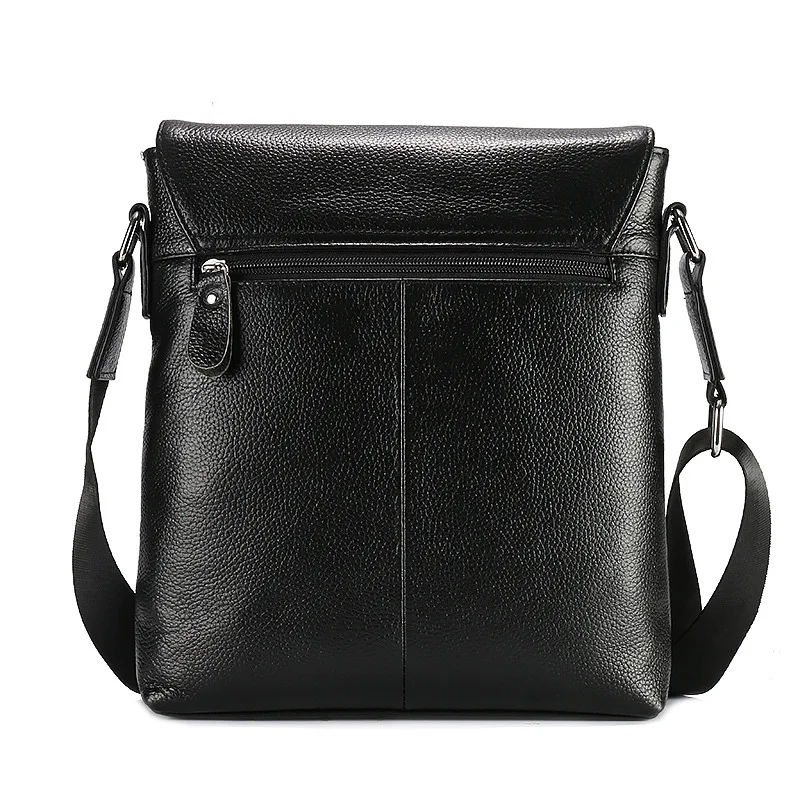 Genuine Leather Men Bag Casual Business Man Shoulder Crossbody Bags Cowhide Large Capacity Travel Messenger Black New |