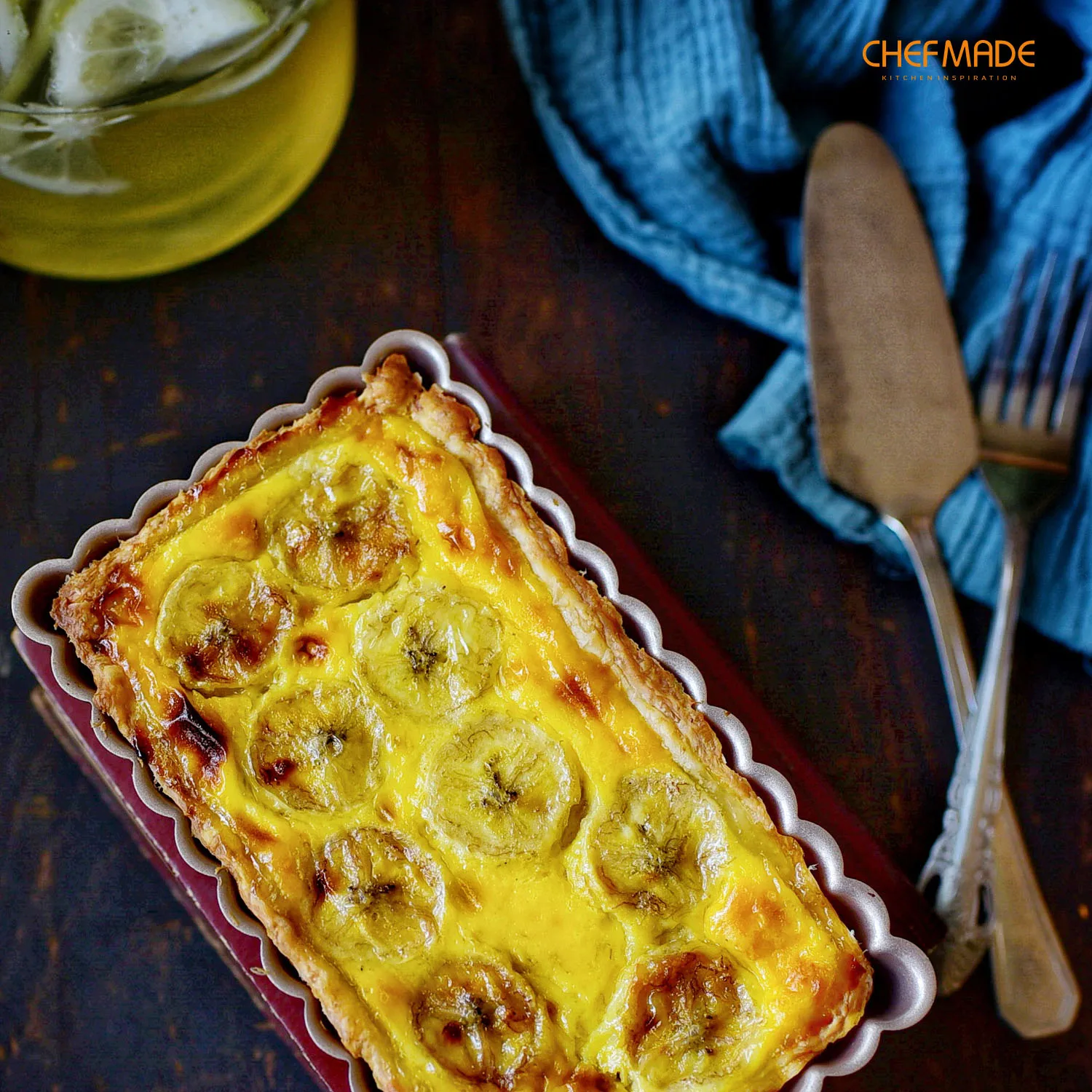 CHEFMADE 7 дюймовый тартов со съемным дном с антипригарным покрытием прямоугольник