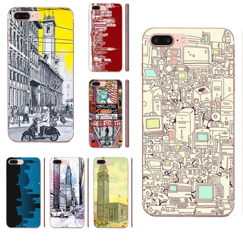 Мягкий чехол для Galaxy Note 10 A10E A10S A20S A30S A40S A50S A6S A70S A730 A8S M10S M30S Lite Plus Nyc New York City Paisaje |