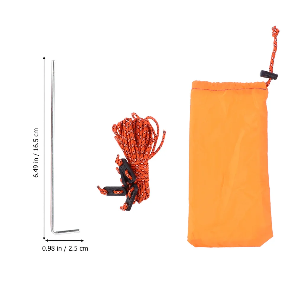 

2 Sets Heavy Duty Tent Stakes Galvanized Stakes Rope Kit Canopy Pegs (Silver)