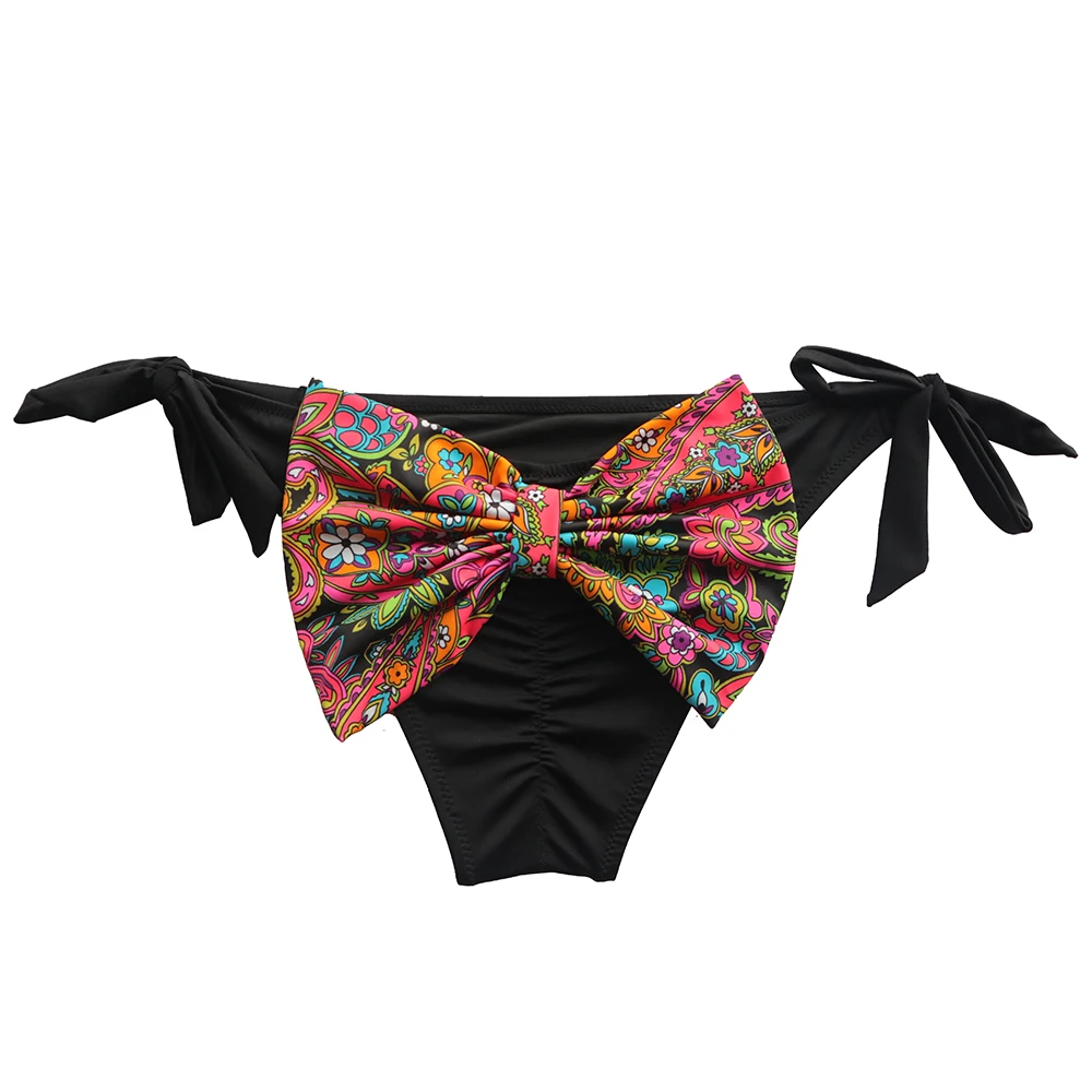 Женское бикини с бантом нижнее белье для плавания сексуальное купальный костюм