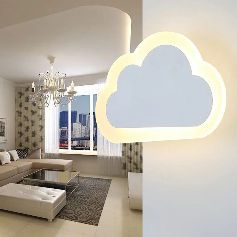 

Modern Led Wall Lamp Nordic Minimalist Lighting Fixture Cloud Bedroom Living Children's Sconce Home Indoor Decor Luminaire Light