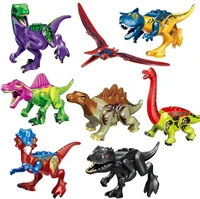 80pcs jurassic dinosaurs figures jurassic building tyrannosaurus blocks classic kids toy compatible with blocks dinosaurs