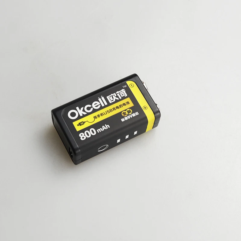 OKCELL 9V Перезаряжаемые Батарея 800 мА/ч Портативный OKcell Micro USB аккумуляторные батареи