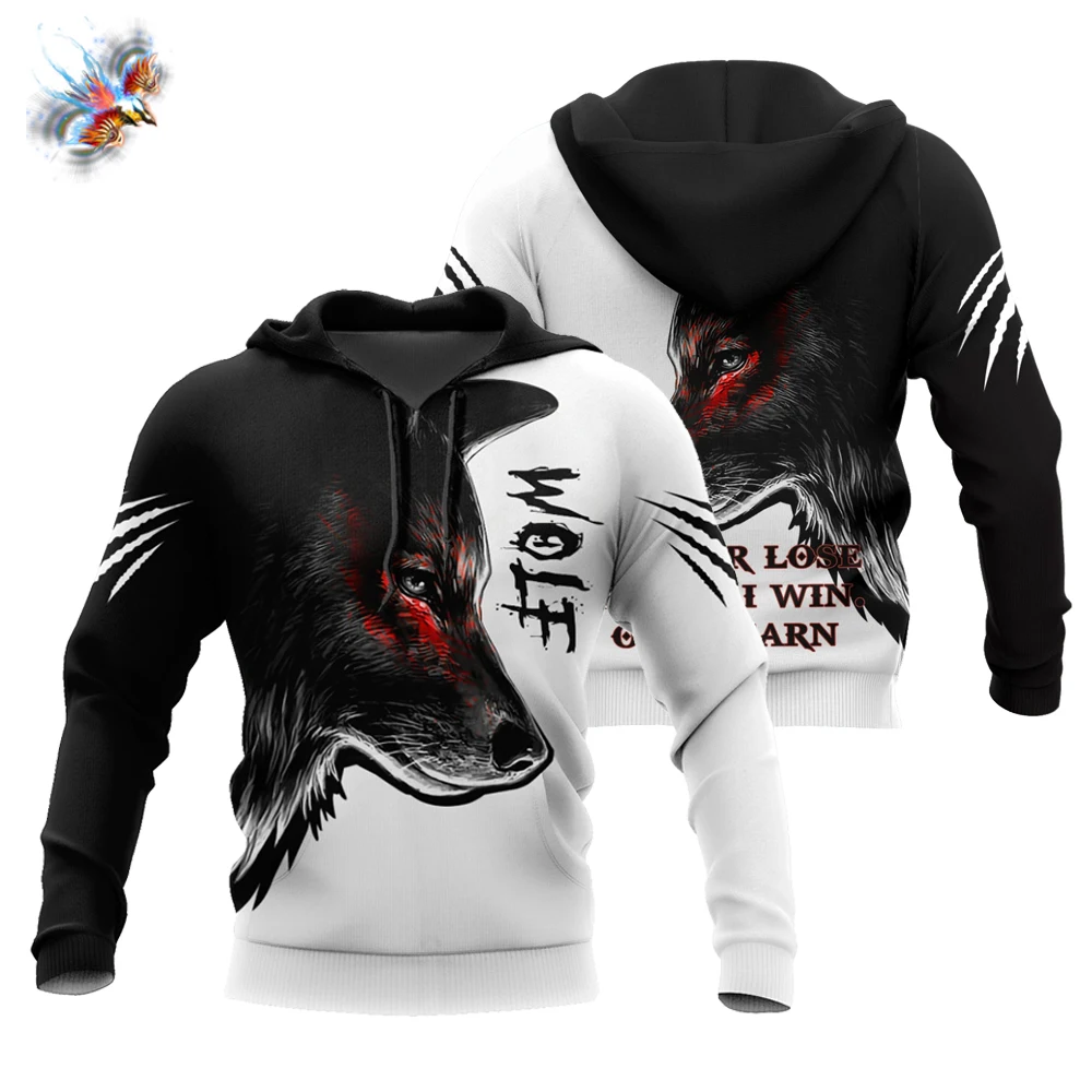 

Animal wolf 3D high quality printing unisex luxury hoodie men's sweatshirt streetwear zipper pullover casual jacket sportswear