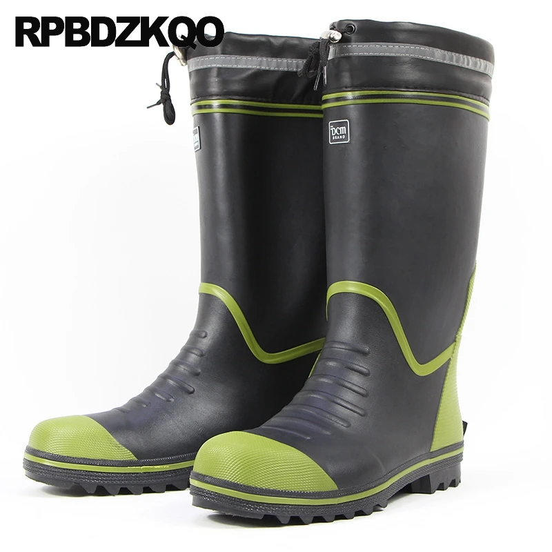 обувь резиновые сапоги водонепроницаемый стальной подносок пвх мех Плюс размер