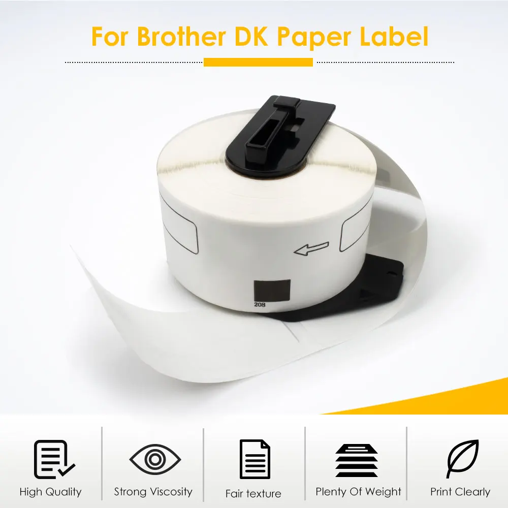 Картридж King для Brother Φ маленький белый бумажный адрес термальные этикетки 62*29 мм QL