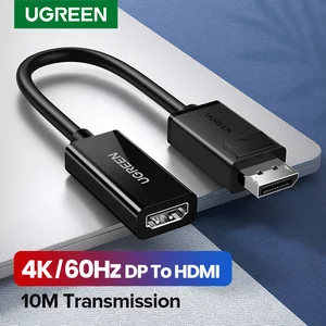 UGREEN отображение 4k-видео Порты и разъёмы Адаптер DP к HDMI 1080P дисплей Порты и разъёмы Кабель конвертер для портативных ПК проектор дисплей Порты и разъёмы к HDMI адаптер