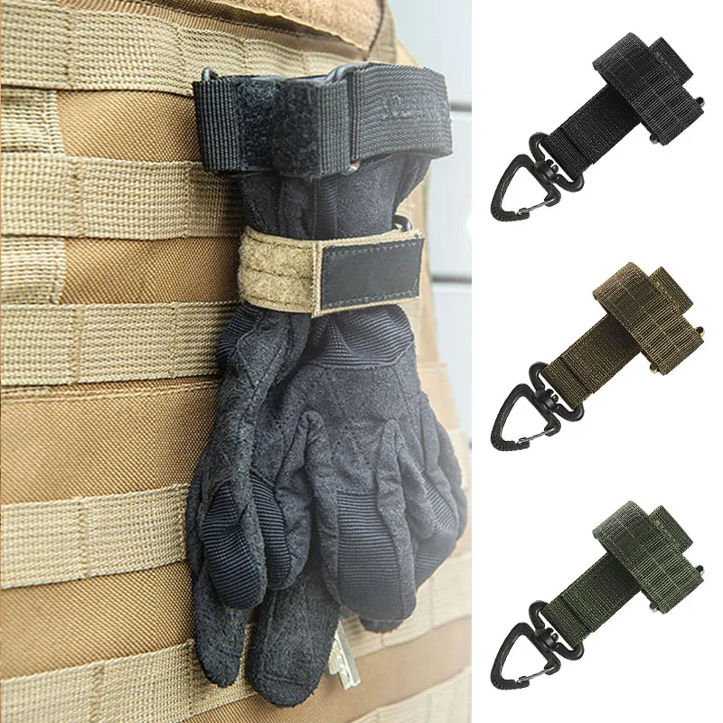 

[New] Multi-Purpose Gloves Hanging Buckle Military Fans Outdoor Tactics key Mountaineering Rope Storage hook up Convenient