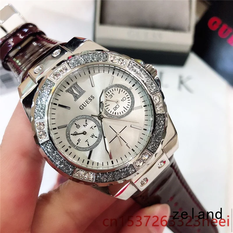 

GUESS watch men's skeleton automatic mechanical AAA watch gold skeleton retro men's women watch quartz watch