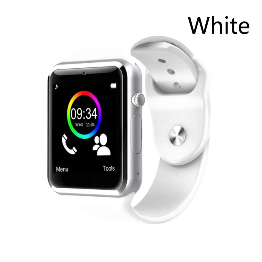 White Smart Watch A1 Bluetooth Watch Men Waterproof Wearable Devices Watch Phone With SIM Camera For Android IOS Relogio Inteligente - Цвет: White