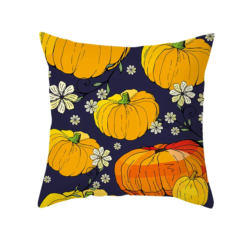 

1PC 45x45cm ThanksGiving Day Decorative Cushion Cover Pumpkin Turkey Cartoon Pillow Case Home Sofa Car Office Throw Pillow Cover