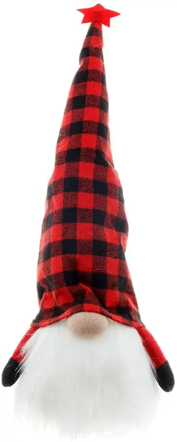 

Christmas Gnomes with Lights Plush Rudolph Dwarf Decorations Glowing Elderly Doll Xmas Ornaments for Holiday Home Party Red