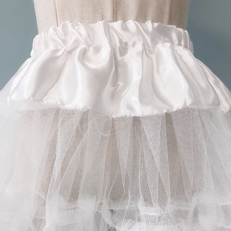 White Swing Mini Tulle Mesh Petticoats Lady Sweet Tutu Gala Party Women Underskirt Cheap Short Elastic Waist Rockabilly Skirt | Женская