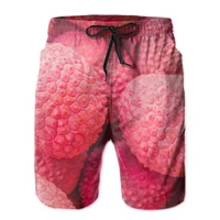 summer men beach shorts breathable quick dry geek sausage partyfood party loose lychee male shorts