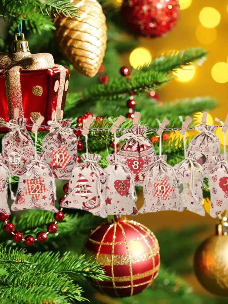 2020 новые рождественские подарочные сумки с календарем и обратным отсчетом