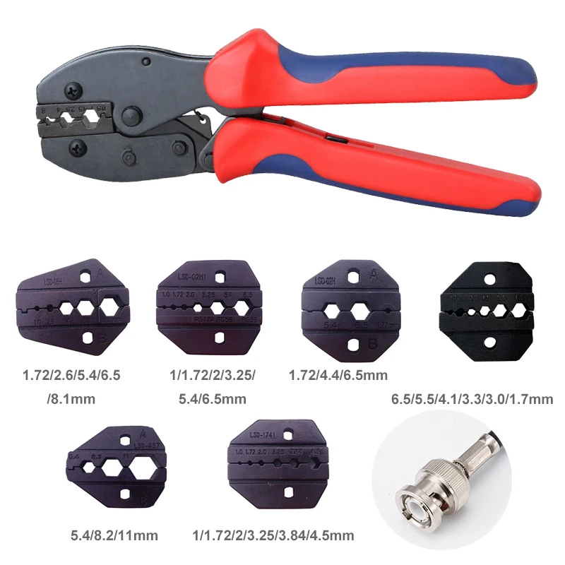 Обжимные плоскогубцы RG316 RG55 RG58 RG59 RG11, инструмент для коаксиального соединители обжимные, обжимной волоконно-оптический кабель
