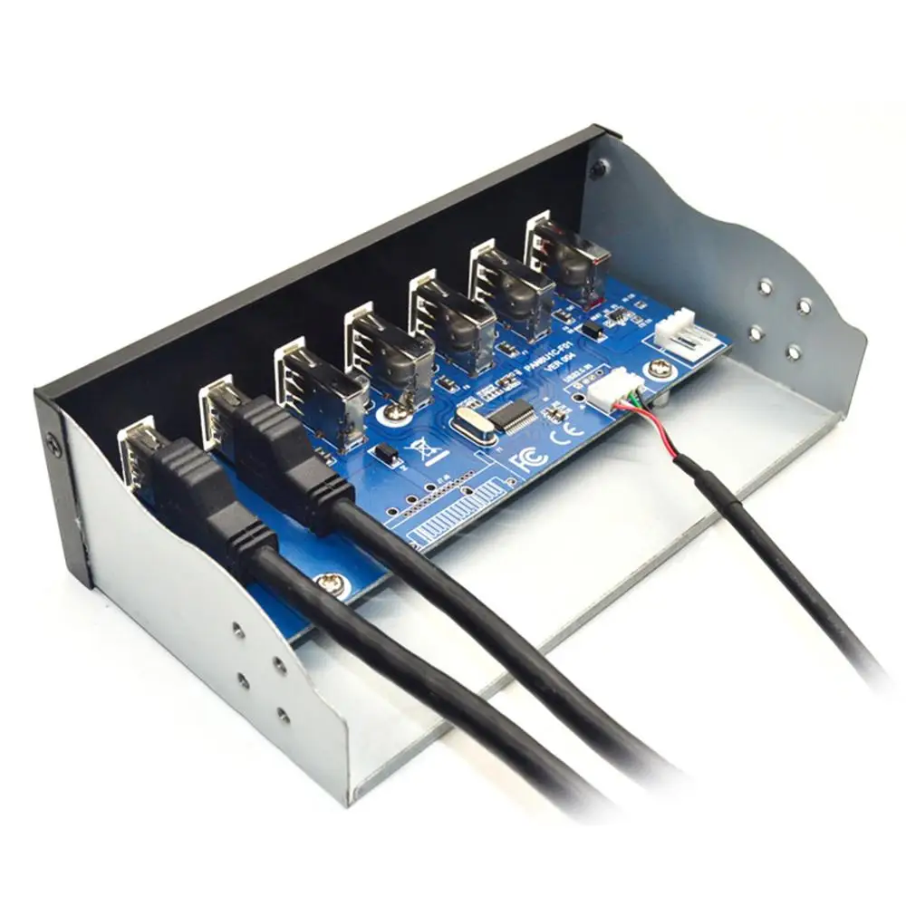 5,25 дюйма CD-ROM отсек для дисковода Передняя панель 9 pin/19 Pin 7 портов USB 2,0/3,0 концентратор флоппи отсек дисковода панель расширения адаптер разъем