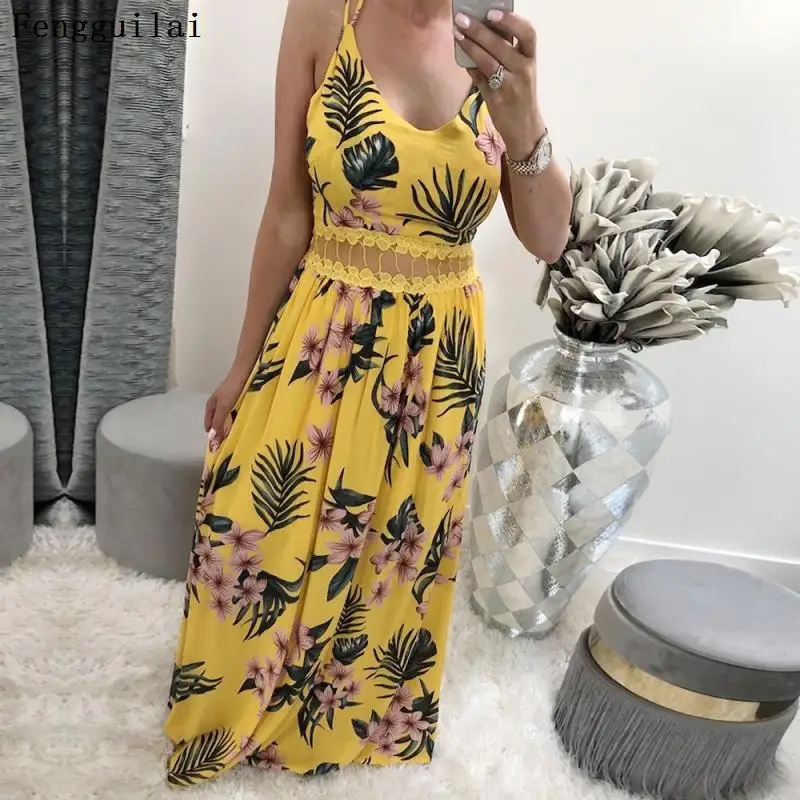 Модное женское кружевное вечернее платье без рукавов с глубоким V образным