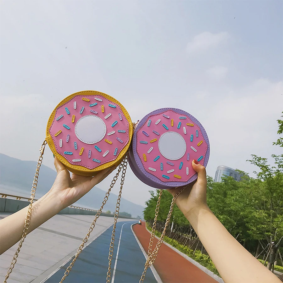 Милый персонализированный мини пончик уникальный дизайн сумка мессенджер через