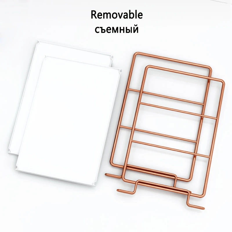 

Stackable Kitchen Shelf Nordic Rose Gold Desktop Iron Shelf 2/3 Tiers Multifunctional Bathroom Kitchen Seasoning Storage Rack