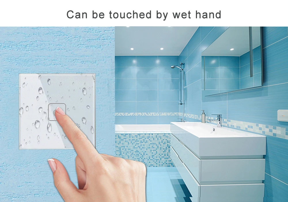 Eruiklink стандарт ЕС/Великобритании 3 банды 1 способ RF433 Настенные переключатели