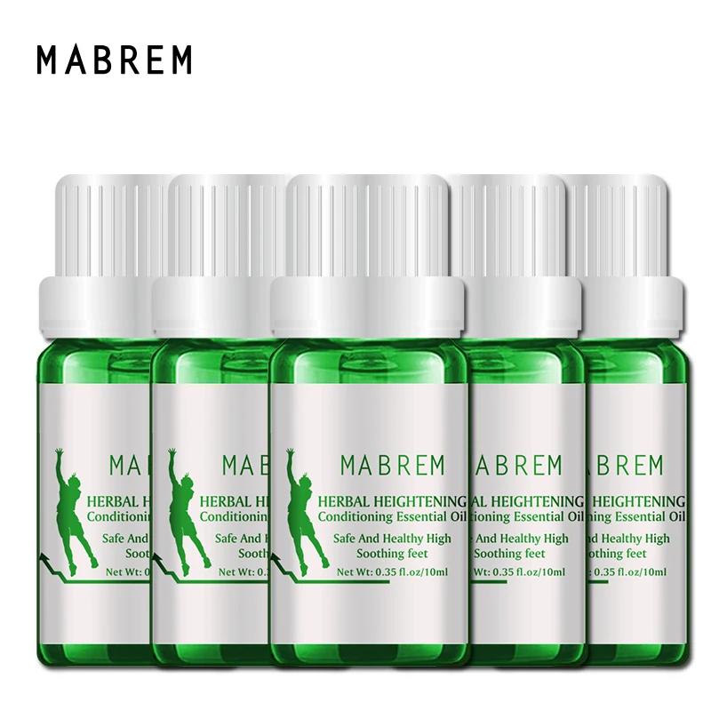 

5PCS MABREM Herbal Essential Oil Conditioning Body Grow Taller Increase Height Soothing Foot Promote Bone Growth Massage Oil