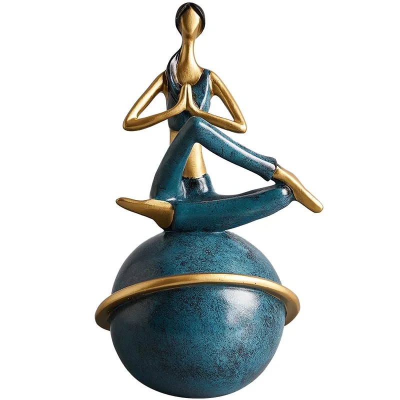 

Аксессуары для украшения дома, статуэтки йоги из смолы, красивая скульптура для гостиной, демонстрация, поделки, украшения, предметы интерь...