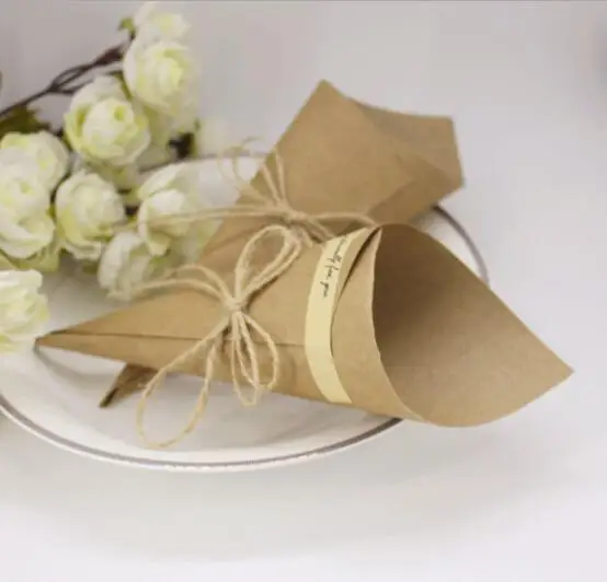 100 шт. упаковочный пакет конусные бумажные пакеты плитка шоколада сладкая