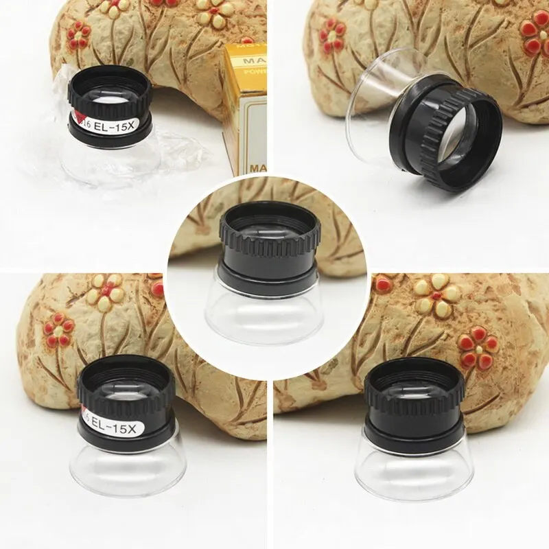 15X Портативный мини Ювелир Часы лупа инструмент Монокуляр увеличительное стекло