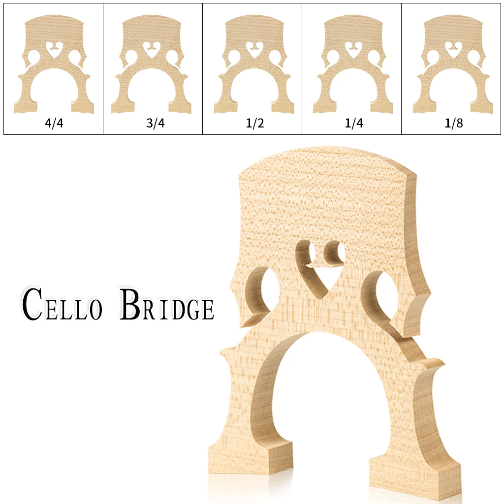 Elementary Maple Cello Bridge Maple Bridge For Practice Use 4/4 3/4 1/2 1/4 1/8 Cello Bridge adjustable standard bridge bass violin bridge double bass bridge standard maple 1 2 3 4 4 4 double bass bridge