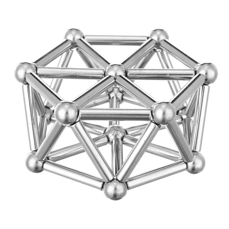 

63Pcs Bucky Bars Metal Balls Permanent Pressure Relief Neodymium Self-assembly Child Innovative Creativity Puzzle Children Tool