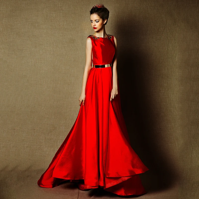 Vestidos сексуальное прозрачное вечернее платье с открытой спиной 2016 Красное