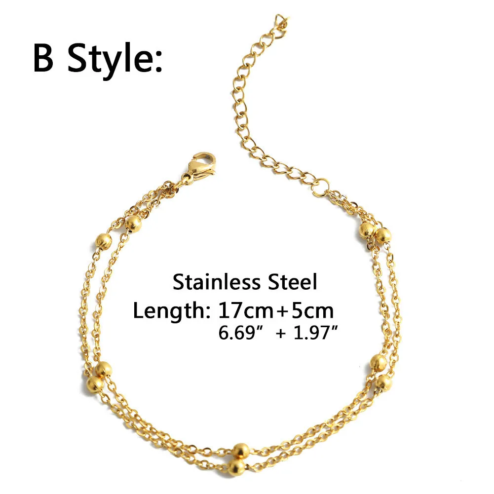 Бусины очаровательные браслеты золотой серебряный цвет нержавеющая сталь