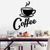 black coffee cups wall stickers diy art wall decal pvc coffee pattern sticker home kitchen cafe restaurant decoration wallpaper