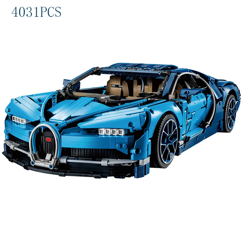 

4031PCS Super Racing Car Bugattied Chiron 1:8Model Static Building Blocks Bricks Set Kids Toys For Children Boy Christmas Gift