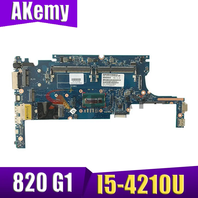 

778829-001 778829-501 778829-601 For HP EliteBook 820 G1 Laptop Motherboard With I5-4210U CPU 6050A2630701-MB-A01 100% Test