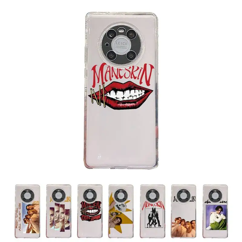 

Maneskin Phone Case Transparent For Huawei honor V 40 30 20 X note 10 pro lite max s Soft TPU Clear Mobile bags