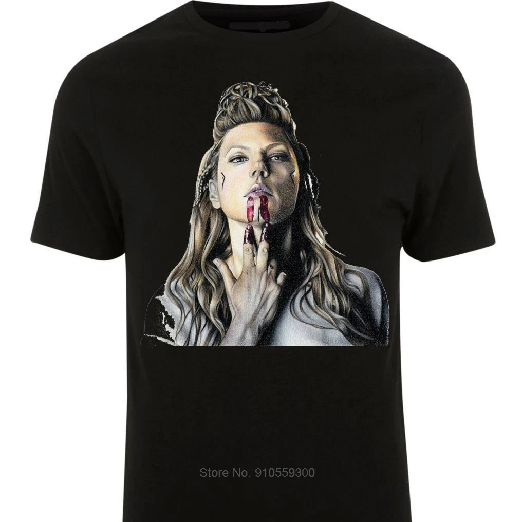 

Men'S Vikings Lagertha Tribute T Shirt New Men Summer Short Sleeve Casual Cotton T-shirt Hip Hop Tshirt Tees Tops