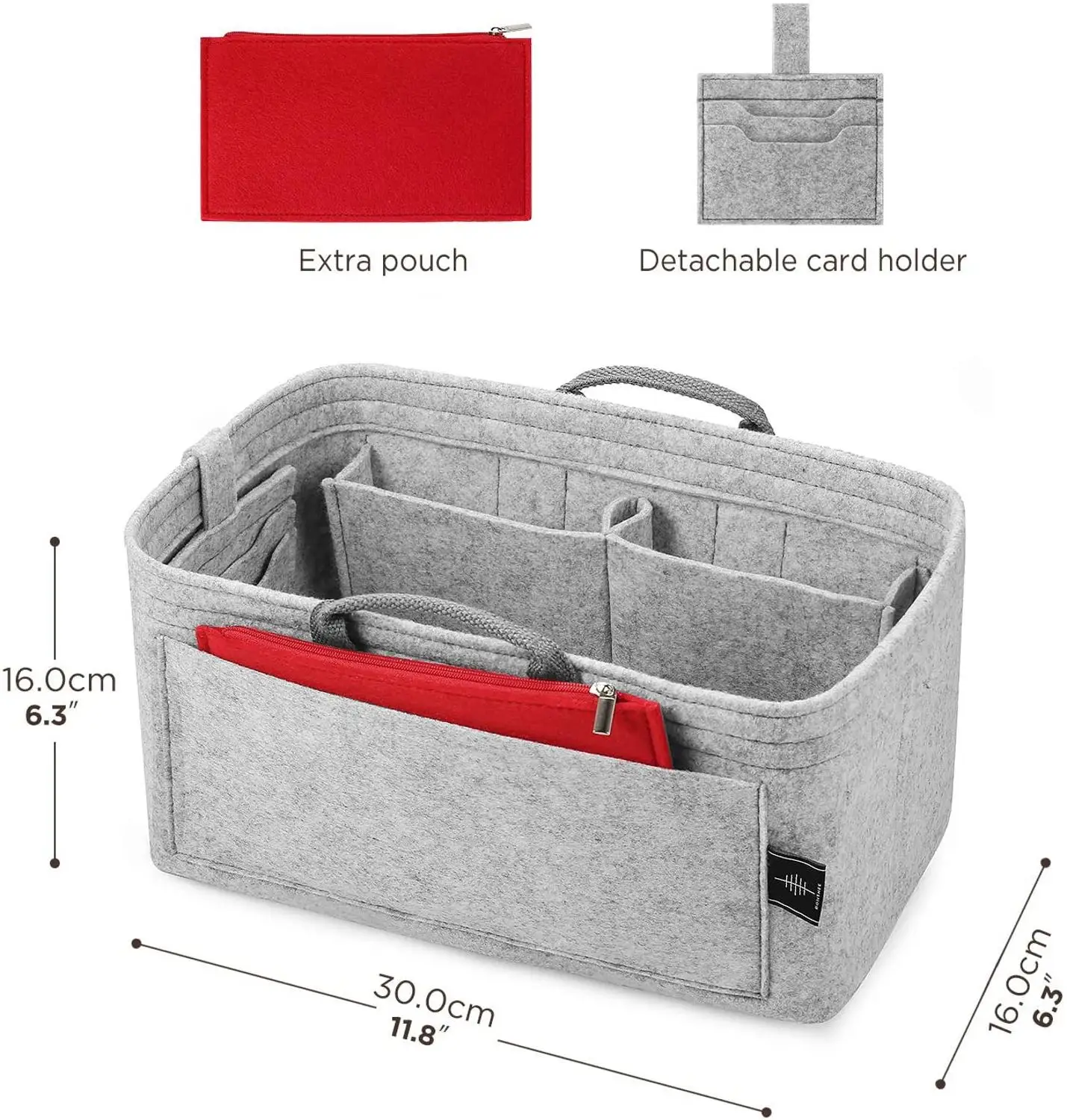 

Organizer Insert Bag Nylon Travel Insert Organizer Handbag Purse Large liner Power bank Makeup Cosmetic Bag Desk Organizer